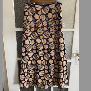 Cynthia Rowley Embroidered Beach Ball / Easter egg  A Line skirt